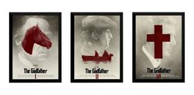 Kit 3 Quadros The Godfather O Poderoso Chefão Arte Decoração
