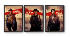 Kit 3 Quadros The Good, The Bad And The Ugly