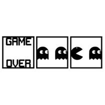 KIT 3 Quadros Vazados MDF Pac Man Geek Gamer KIT 3 Quadros Vazados MDF Pac Man Geek Gamer