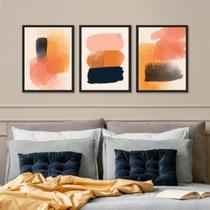 Kit 3 Quadros Versáteis Abstratos Neutros 24x18cm Kit 3 Quadros Versáteis Abstratos Neutros 24x18cm