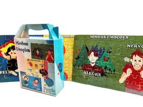 Kit 3 Quebra-cabeça Minhas Emoções para Autistas e Caneca Herois - Coleção e TEA &amp Amor