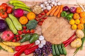 Kit 3 Quebra-Cabeças Alimentação Saudável Legumes de 24 peças