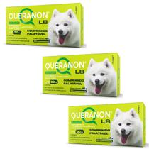 Kit 3 Queranon LB Suplemento Pelos Cães Até 30 kg 30 Comprimidos