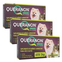 Kit 3 Queranon Small Size 5kg Cães E Gatos 30 Comprimidos Avert Kit 3 Queranon Small Size 5kg Cães E Gatos 30 Comprimidos Avert