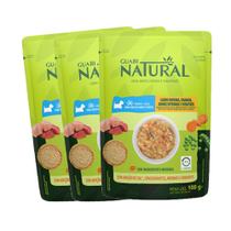 KIT 3 Ração Úmida Guabi Natural Cães Carne, Frango e Vegetais 100g