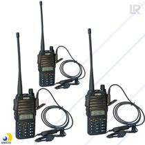 Kit 3 Rádio Comunicador Haiz UV82 Ht VHF UHF Profissional Homologado