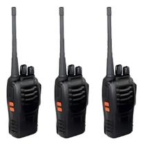 Kit 3 Radio Comunicador Walktalk 12Km Segurança Profissional