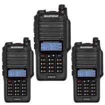 Kit 3 Rádios Baofeng UV9R 10W IP67 Walkie Talkie Profissional UHF VHF Kit 3 Rádios Baofeng UV9R 10W IP67 Walkie Talkie Profissional UHF VHF
