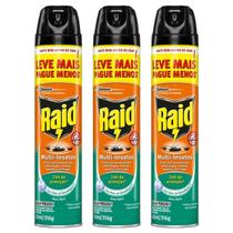 Kit 3 Raid Multi Insetos Aero Base Agua Eucalipto 420ml