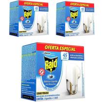 Kit 3 Raid Repelente Anti Mosquito Aparelho+1 Refil 32,9 ml