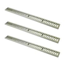 Kit 3 Ralo Grelha Linear Caixilho em Alumínio Bege 8x100cm Kit 3 Ralo Grelha Linear Caixilho em Alumínio Bege 8x100cm