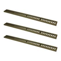 Kit 3 Ralo Grelha Linear Caixilho Em Alumínio Fendi 20x100cm