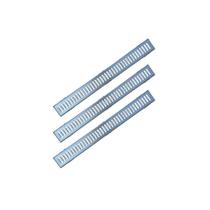 Kit 3 Ralo Grelha Linear e Caixilho Aço Galvanizado 10x100cm