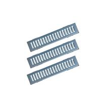 Kit 3 Ralo Grelha Linear e Caixilho Aço Galvanizado 10x50cm Kit 3 Ralo Grelha Linear e Caixilho Aço Galvanizado 10x50cm