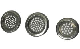 Kit 3 Ralo Pia em Aço Tipo Inox 7,5cm 7,5cm 6cm Kit 3 Ralo Pia em Aço Tipo Inox 7,5cm 7,5cm 6cm
