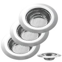 Kit 3 Ralos de Pia em Aço Inox 9 cm Práticos e Duráveis Evita Entupimentos VitalMG Kit 3 Ralos de Pia em Aço Inox 9 cm Práticos e Duráveis Evita Entupimentos VitalMG