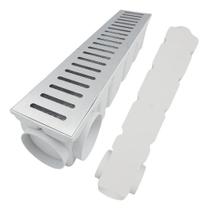 Kit 3 Ralos Em Inox 10x50 Com Coletora Branca E Tela Kit 3 Ralos Em Inox 10x50 Com Coletora Branca E Tela
