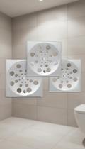 Kit 3 Ralos Inox 10x10 Fecho Rotativo Abre e Fecha