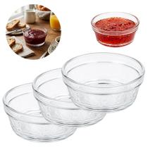 Kit 3 Ramequim de Vidro 7,5cm Pote Resistente Sobremesas Kit 3 Ramequim de Vidro 7,5cm Pote Resistente Sobremesas