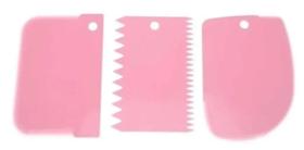 Kit 3 Raspador Bolo Confeiteiro Espátula De Plástico