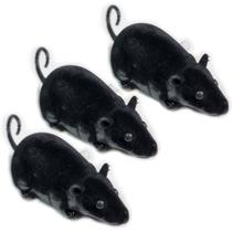 Kit 3 Rato Grande Realista Fricção Pegadinha Decoração Susto Kit 3 Rato Grande Realista Fricção Pegadinha Decoração Susto