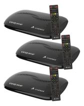 Kit 3 Receptor Digital Multimídia Vivensis Vx10 Tv Hd Sathd Preto