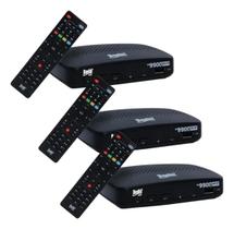 Kit 3 Receptor Tv Digital Satélite Parabólica Full Hd Bs9900