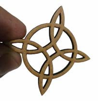 kit 3 Recorte Nó de Bruxa 12x12cm MDF 3mm cruz de bruxa Amuleto proteção