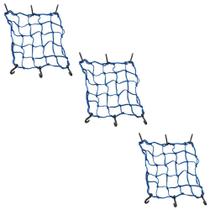 Kit 3 Rede Elástica Aranha Moto Capacete Bagageiro 45x45 Cm Kit 3 Rede Elástica Aranha Moto Capacete Bagageiro 45x45 Cm