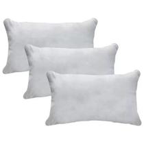 Kit 3 Refil Almofada Retangular Baguete 35X55 Em Fibra Macio Kit 3 Refil Almofada Retangular Baguete 35X55 Em Fibra Macio