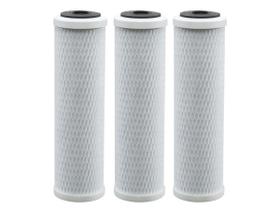 Kit 3 Refil Carbon Block 10X2.1/2 5 Micras Carvão Ativado Kit 3 Refil Carbon Block 10X2.1/2 5 Micras Carvão Ativado