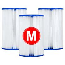 Kit 3 Refil Cartucho Tipo M Filtrante Bomba Piscina VG Plus