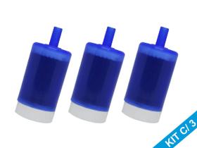 Kit 3 Refil Com Carvão Ativado Para Torneiras Ativi Filtro
