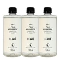 Kit 3 Refil de Sabonete Líquido Figo Ambarado Lenvie Arabesc Frutal 500ml Kit 3 Refil de Sabonete Líquido Figo Ambarado Lenvie Arabesc Frutal 500ml