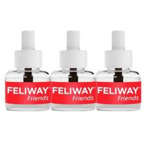 Kit 3 Refil Feliway Friends Comportamento p/ Gatos Ceva 48ml