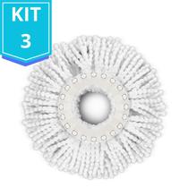 Kit 3 Refil microfibra compativel com os Mops Giratorios Fit 360