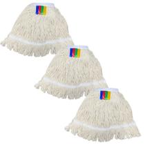 Kit 3 Refil Mop Agua Úmido Loop Esfregão Algodão 340g Ponta Dobrada Condor Perfect Pro 972388