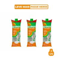 Kit 3 Refil Mop Esfregão Algodão Brilhus Bettanin