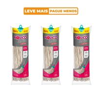 Kit 3 Refil Mop Esfregão Algodão para Uso Interno Noviça Bettanin