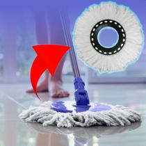Kit 3 Refil Mop Giratório Para Balde Esfregão Microfibra 16cm Branco Kit 3 Refil Mop Giratório Para Balde Esfregão Microfibra 16cm Branco
