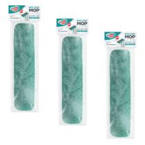 Kit 3 Refil Mop Limpa Janelas com Cabo Extensível Microfibra Flash Limp RMOP6071