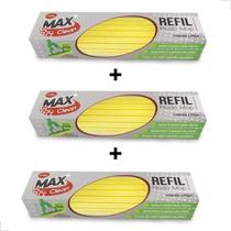 Kit 3 Refil Mop Rodo Mágico Esfregão Absorvente Limpeza Pva