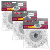 Kit 3 Refil Noviça Mop Twister em Microfibra Bettanin BT190R