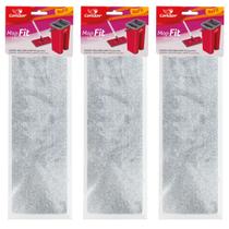 Kit 3 Refil p/ Mop Flat Lava e Seca Fit Microfibra Condor 1653R Kit 3 Refil p/ Mop Flat Lava e Seca Fit Microfibra Condor 1653R