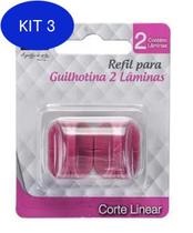 Kit 3 Refil Para Guilhotina 2 Lâminas - Corte Linear Ref.19884