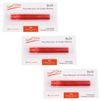 Kit 3 Refil para Marcador de Quadro Branco Recarregável Smart Click Faber-Castell