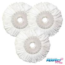 Kit 3 Refil Perfect Pro De Microfibra Top Mop Giratório 360 Limpeza Esfregão A Seco 972231 Kit 3 Refil Perfect Pro De Microfibra Top Mop Giratório 360 Limpeza Esfregão A Seco 972231