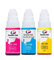 Kit 3 Refil Tintas GI10 Colors Compativel para Canon G6010, G7010, GM2010, GM4010.