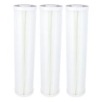 Kit 3 Refis Filtro Plissado 20'' Big Blue 5 25 E 50 Micra Branco