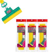 Kit 3 Refis Mop Noviça Sekito Espreme Esponja Limpa e Seca Kit 3 Refis Mop Noviça Sekito Espreme Esponja Limpa e Seca